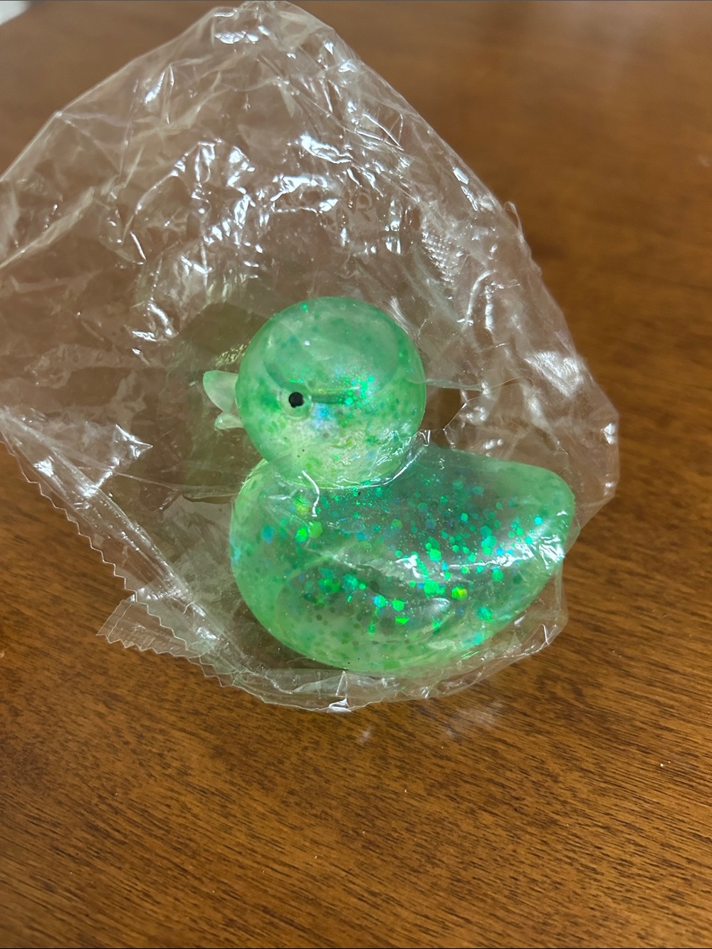 Sparkling Green Glitter Duck Squishy
